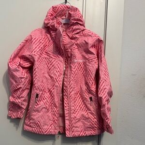 Columbia Kids Pink Patterned Raincoat